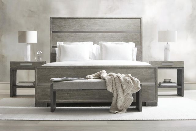 Bernhardt Foundations Beige/Dark Shale Bench-1