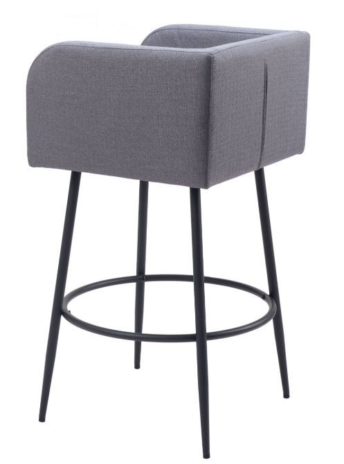 Zuo® Modern Horbat Gray Barstool-3