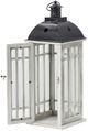 A & B Home Set of 3 Black/Washed White Lanterns-1
