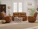 Toffee Power Swivel Glider Recliner-2