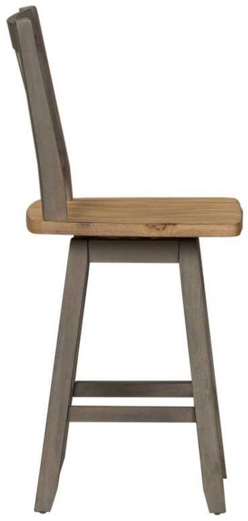 Liberty Furniture Lindsey Farm Gray/Sandstone Counter Height Swivel Stool-3