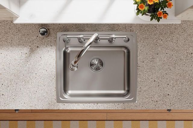 Elkay Lustertone® Classic Lustrous Satin 22" x 19-1/2" x 6-1/2" 5-Hole Single Bowl Drop-In ADA Sink-1