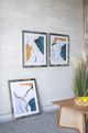 A & B Home Marcia 3-Piece Blue/Orange/White Wall Art Set-4