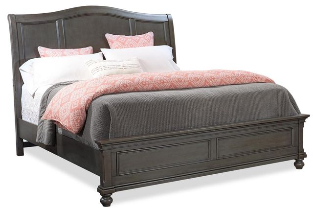 aspenhome® Oxford Peppercorn California King Sleigh Bed-0