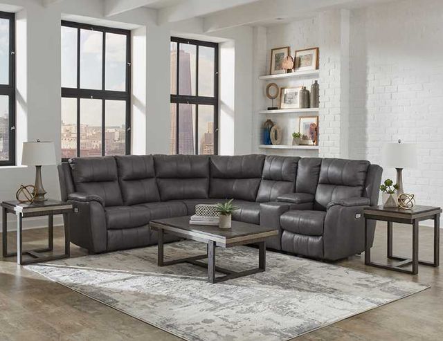 Southern Motion™ Customizable Marquis 3-Piece Power Headrest Console Sectional-1
