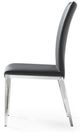 VIG Furniture Modrest Taryn 2-Piece Dark Gray/Stainless Steel Dining Chair Set-1