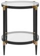 Uttermost® Chadid Glass Top Side Table with Black Frame and Gold Accents-3