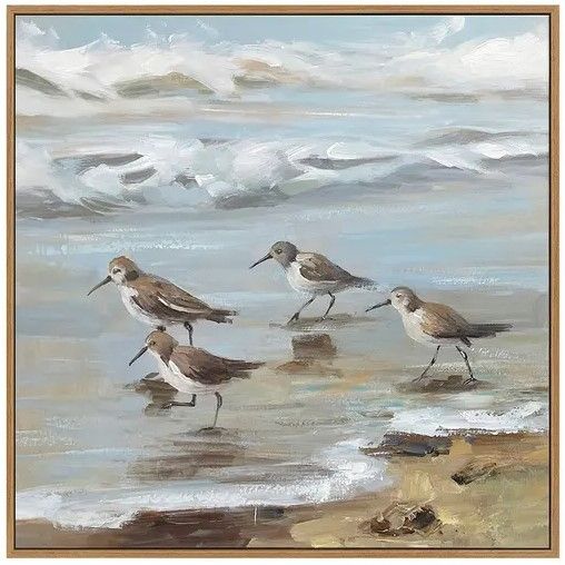 Crestview Collection Sandpiper Reflections 2-Piece Wall Art Set-2