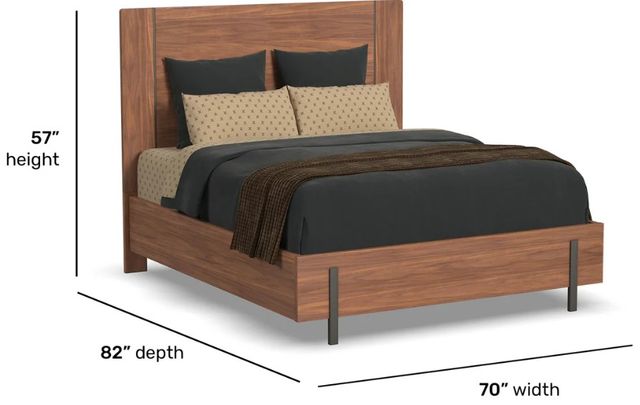 Flexsteel® Lincoln Walnut Queen Panel Bed-2