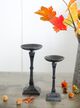 A & B Home Matte Black Fabius Candle Holder-2