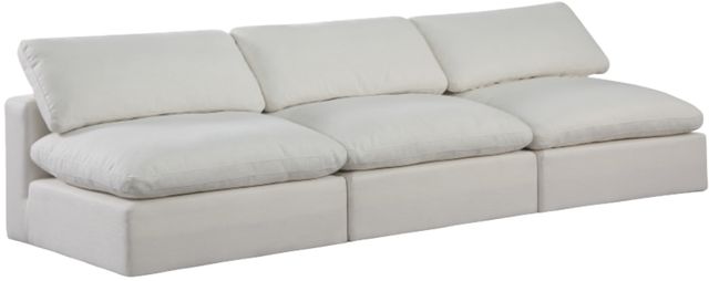 Meridian Furniture Comfy 3-Piece Cream Armless Modular Sectional-0