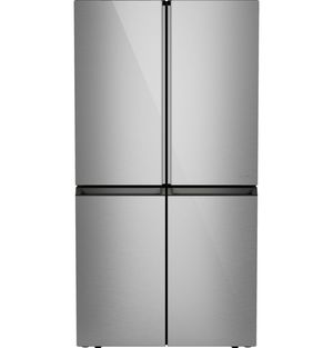 Café™ 36 in. 22.9 Cu. Ft. Platinum Glass Counter Depth French Door Refrigerator Front view of the Café™ 36 in. 22.9 Cu. Ft. Platinum Glass Counter Depth French Door Refrigerator