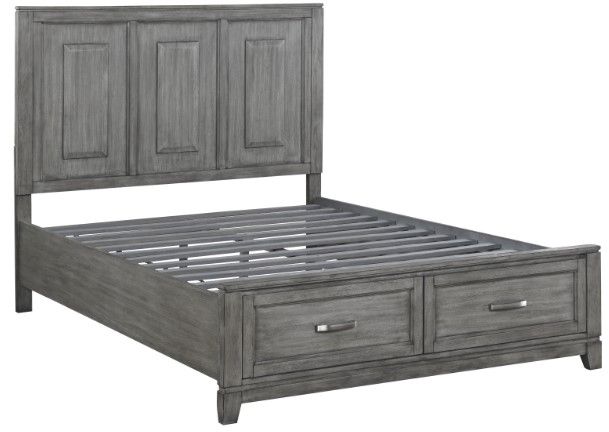 Homelegance® Garretson Gray Queen Platform Storage Bed-3
