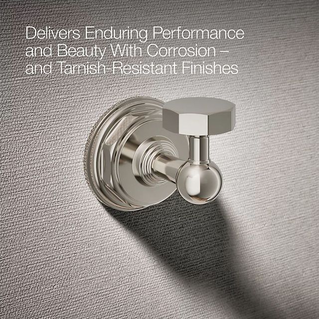 KOHLER® Pinstripe® Vibrant Polished Nickel Robe Hook -2