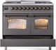 Ilve® Nostalgie II Series 40" Graphite Matte Pro Style Dual Fuel Range-4