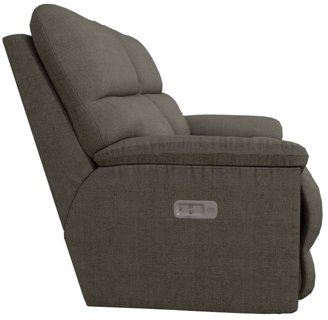 La-Z-Boy® Brooks Gray Power Reclining Loveseat with Headrest-3