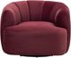 TOV Furniture Jasmine Berry Red Velvet Swivel Accent Chair-3