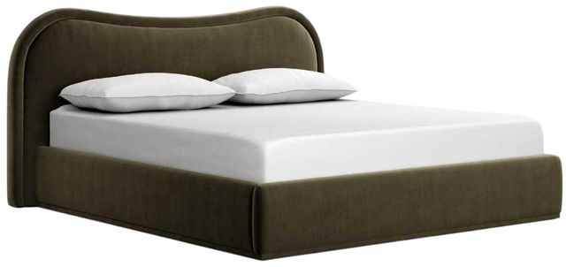 Four Hands Julia Surrey Olive Queen Panel Bed-0