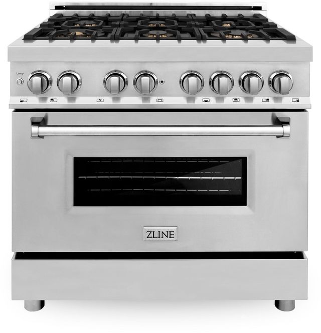 ZLINE 36" Stainless Steel Pro Style Dual Fuel Range-0