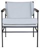 A & B Home Seaton Black/White Metal Outdoor Lounge Chair-0