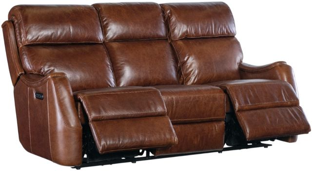 Hooker® Furniture MS Harlan Carrington Walnut Power Reclining Sofa with Power Headrest-1