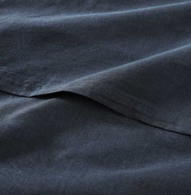 HiEnd Accents Cotton Comfort 3-Piece Navy King Bedding Bundle-3
