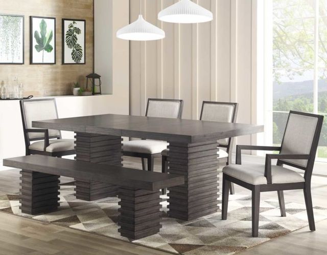 Steve Silver Co. Mila Washed Grey Bench-2