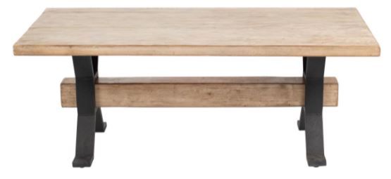 Nest Home Collections Missoula Antique Natural White Coffee Table-1