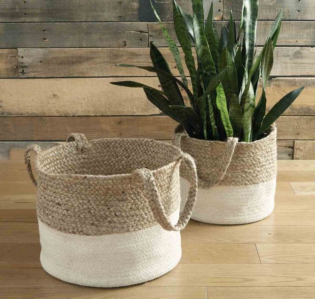Signature Design by Ashley® Parrish 2-Piece Natural/White Basket Set-3