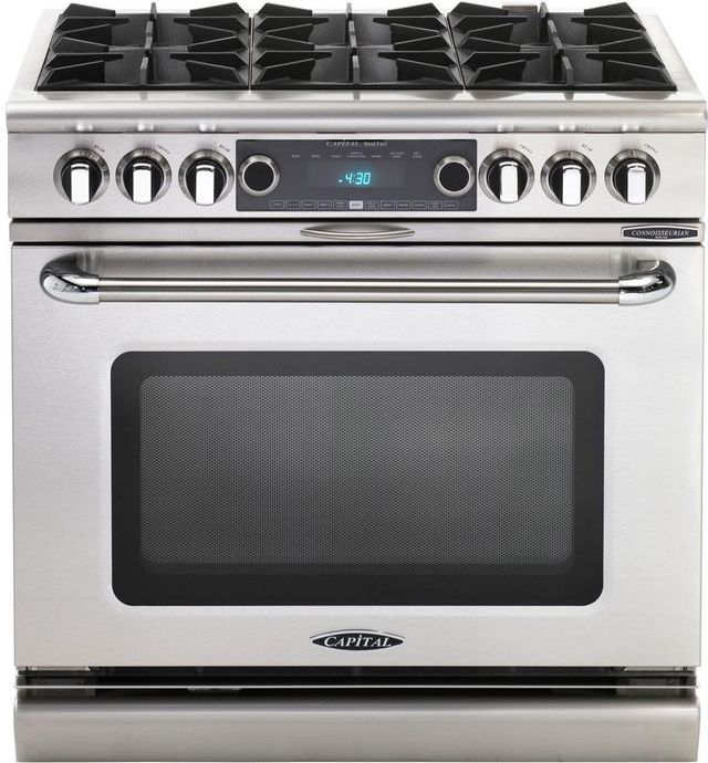 Capital Cooking™ Connoisseurian 36" Stainless Steel Pro Style Dual Fuel Range-0