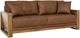 International Furniture Direct Ancora Brown Leather Sofa-0