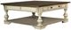 Liberty Furniture Morgan Creek Wirebrushed Tobacco Cocktail Table with Antique White Base-0