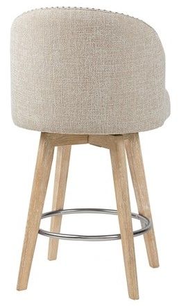 Olliix by Madison Park Onyx Cream Swivel Counter Stool-2