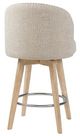 Olliix by Madison Park Onyx Cream Swivel Counter Stool-2