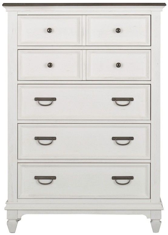 Liberty Furniture Allyson Park Charcoal/Wirebrushed White 54" Chest-2