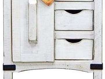 Million Dollar Rustic Green/Weathered White Nightstand-1