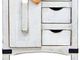 Million Dollar Rustic Green/Weathered White Nightstand-1