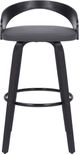Armen Living Sonia Black Brushed/Gray Swivel Bar Stool-4