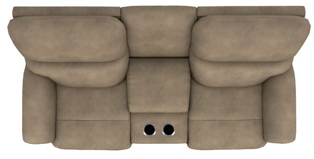 La-Z-Boy® Brooks Mushroom Power Reclining Loveseat with Console and Headrest-4