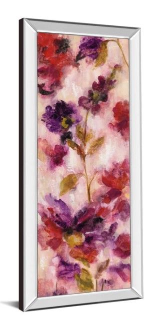 Classy Art Exuberant Florals III by Silvia Vassileva Mirrored Frame Wall Art-1