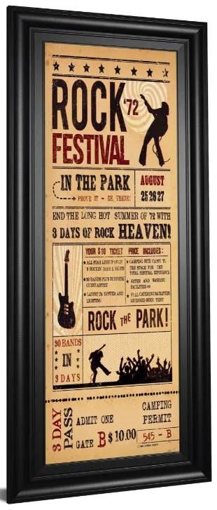 Classy Art Rock Festival by The Vintage Collection Wall Art-1