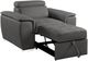 Homelegance® Ferriday Gray Chair with Adjustable Headrest and Pull-Out Ottoman-0