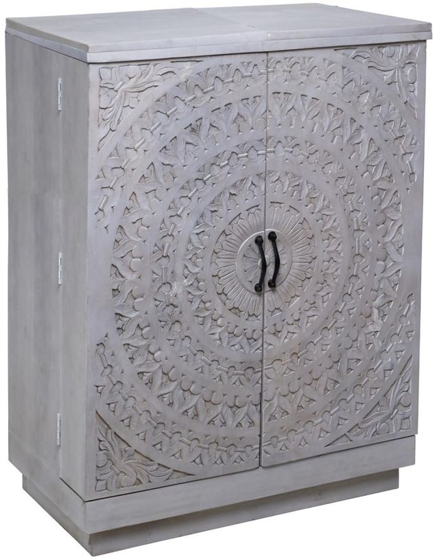 Jaipur Furniture Jabot White Wash Bar Cabinet-0