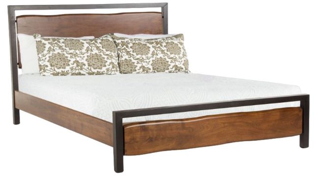 Home Trends & Design Aspen Walnut King Panel Bed-0