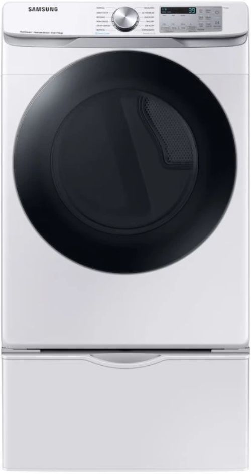 Samsung 7.5 Cu. Ft. White Electric Dryer with Multi Steam and Steam Sanitize+-1