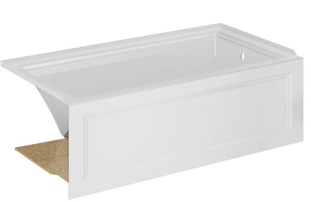 American Standard Town Square® S White 60” x 32” Integral Apron Bathtub with Right-Hand Outlet-2