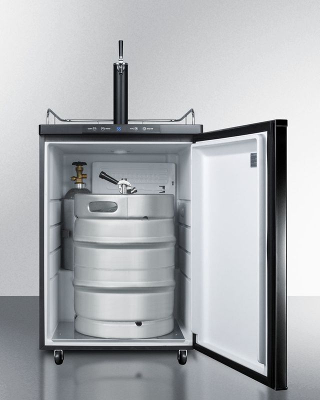 Summit® 5.6 Cu. Ft. Black Beer Cooler/Kegerator-2