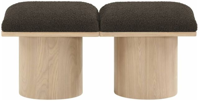 Meridian Furniture Pavilion 2-Piece Brown/Natural 36" Modular Bench-1