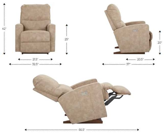 La-Z-Boy® Sherman Slate Power Rocking Recliner-2