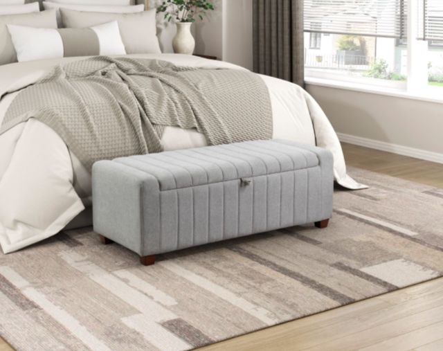 Homelegance® Derby Gray Storage Bench-1